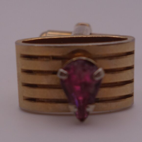Cuff Links with Purple Stone - Picture 10 of 16